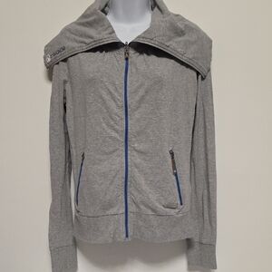 Ecko Red Women's Gray Bomber Jacket with Blue Accents *see Pictures*
